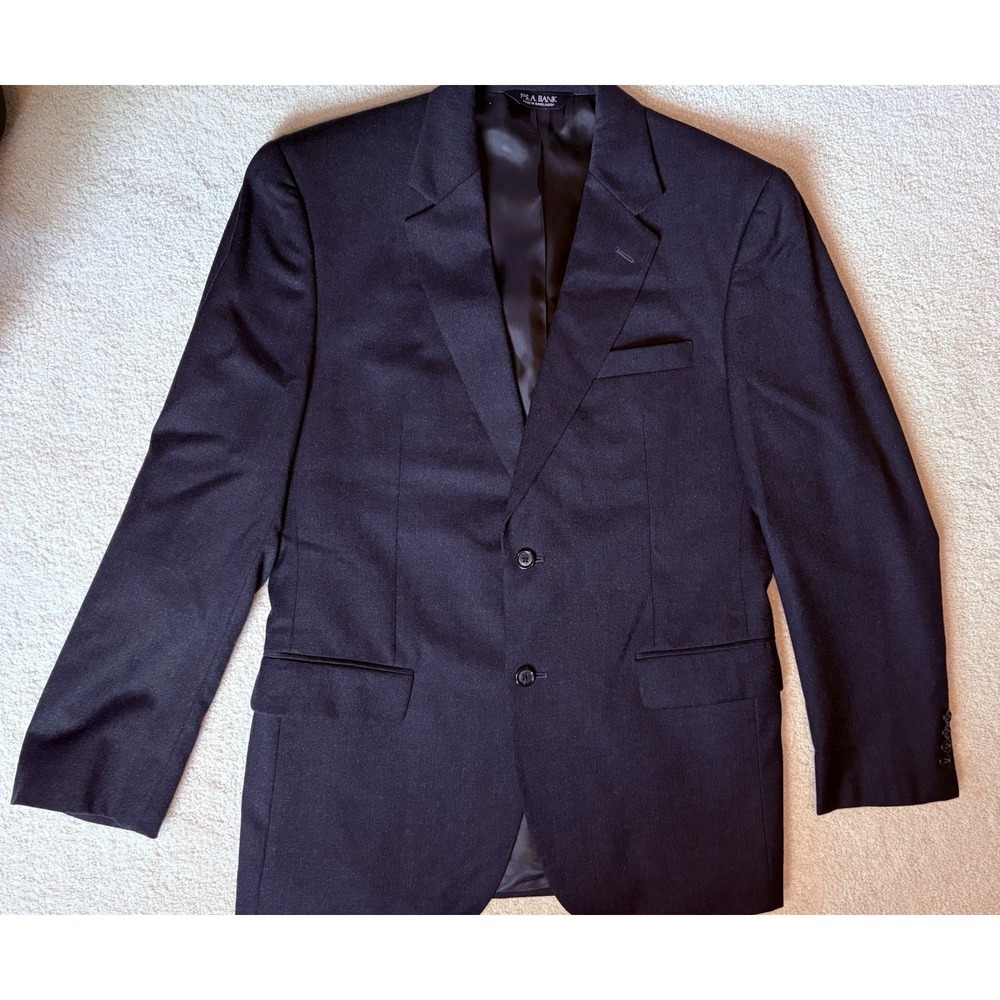 Jos A Bank  Wool Suit Jacket/Blazer 42R Black